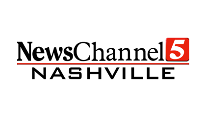 NewsChannel5 Nashville red and black logo over top of a transparent background