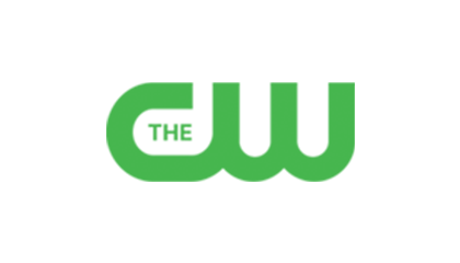 Green The CW logo over top of a transparent background