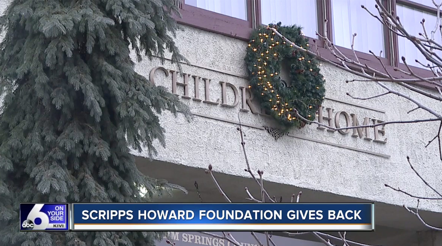 Screenshot from the KIVI news Scripps Howard Foundation segment