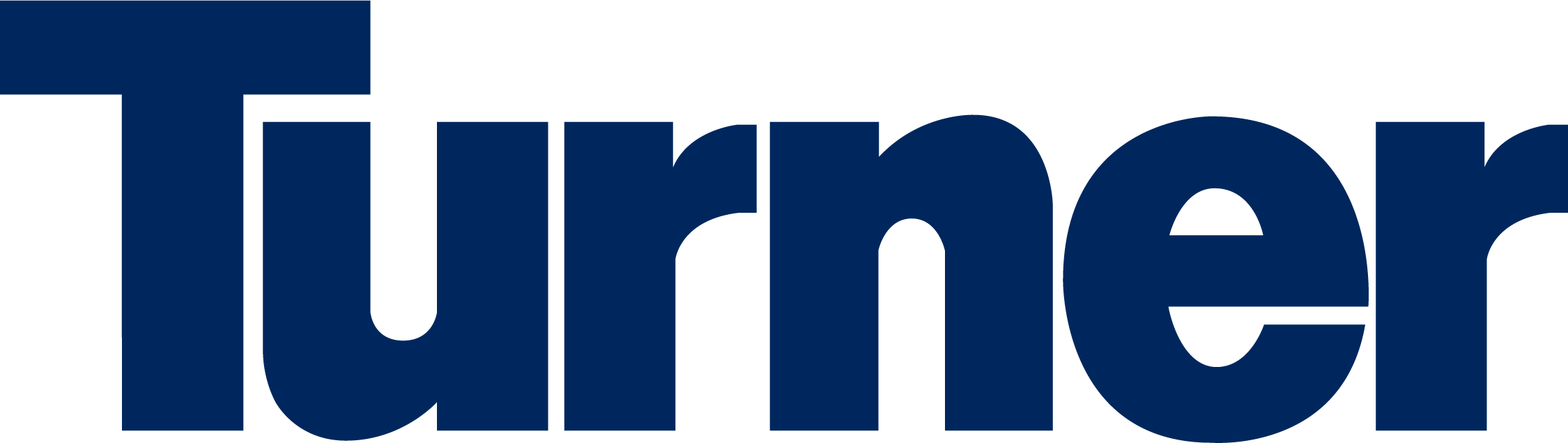 Turner logo - the letters Turner in dark blue